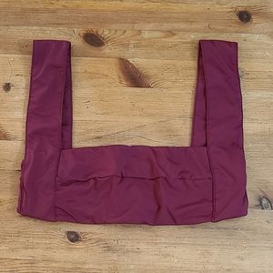 Wide Strap Button back Bikini Swim Top